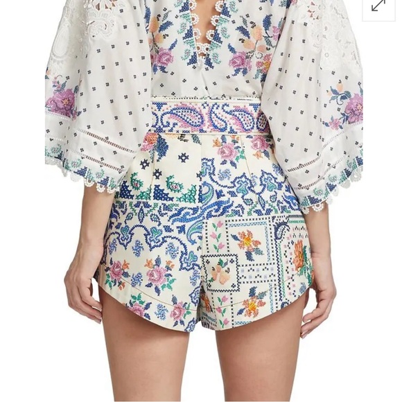 NWT FARM RIO Romantic Bandana Belted Shorts Size XL - Picture 7 of 7